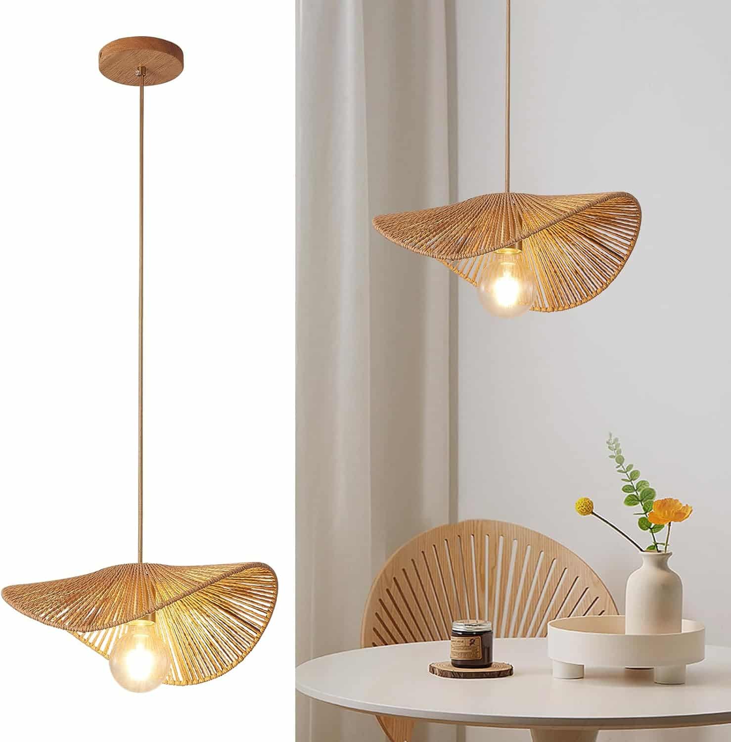 Boho Rattan Pendant Lights