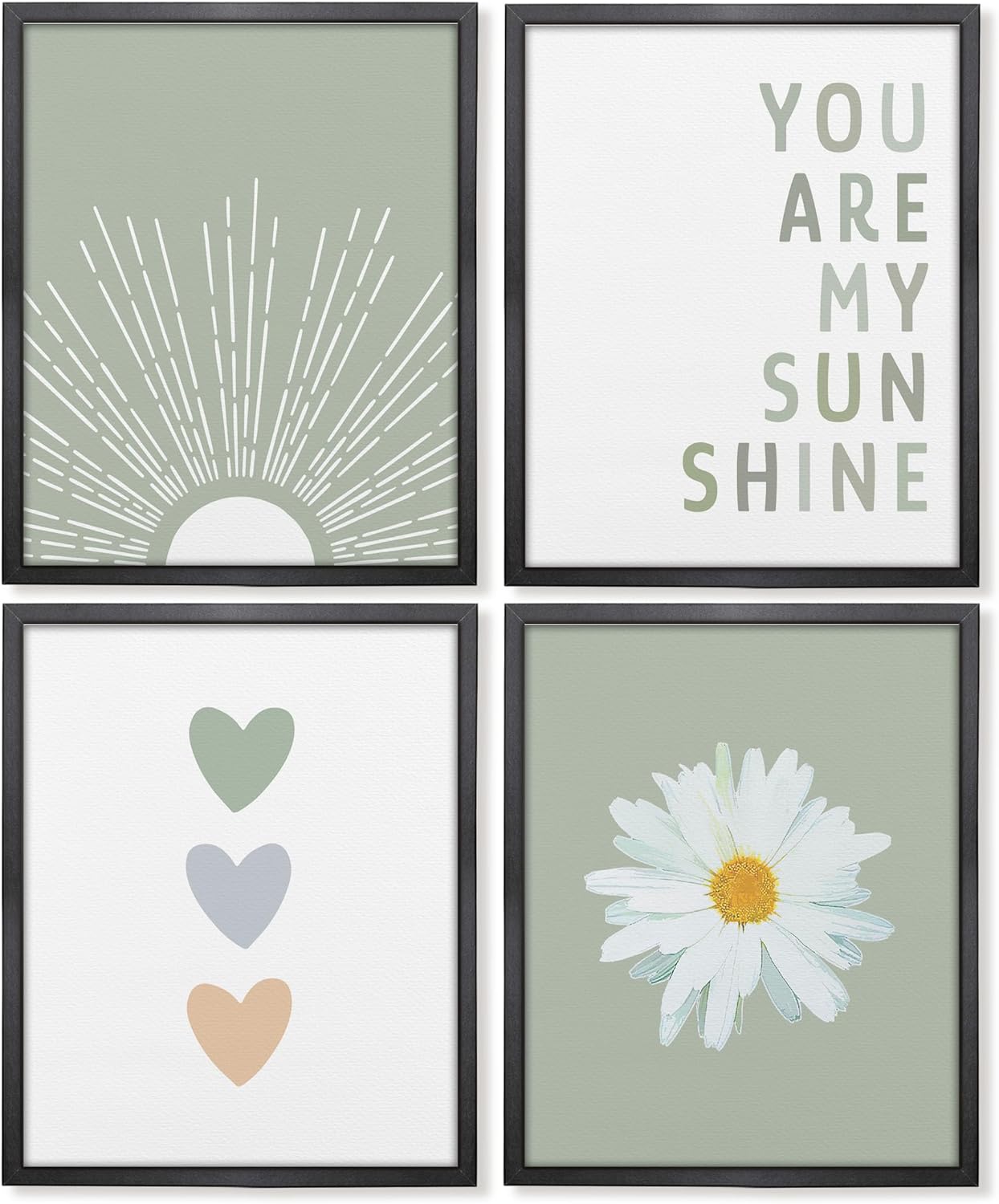 Boho You Are My Sunshine Flower Wall Art